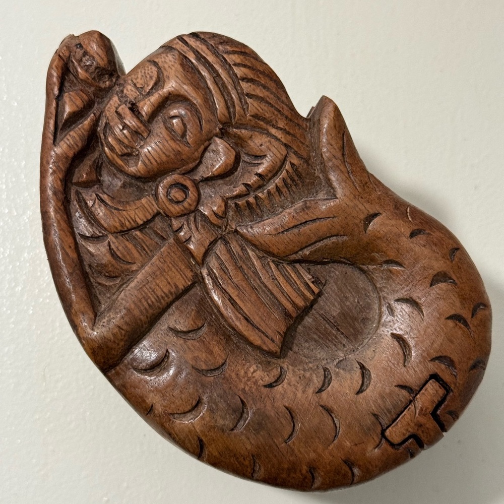 Handcrafted Wooden Mermaid Puzzle Box